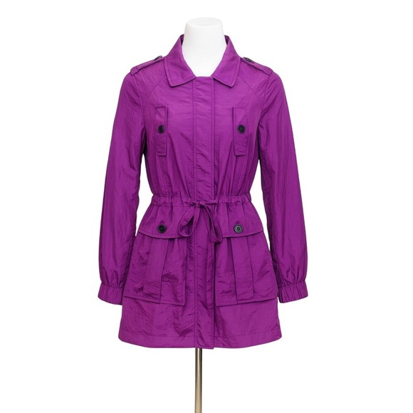 NWT: Armani Exchange Women's XS Purple Trench Coat (M526) - Picture 2 of 11